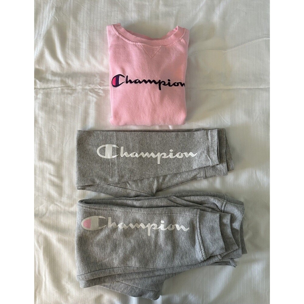 Champion Sweater Sweatpants Leggings Girls Medium Lot of 3